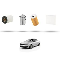 Hoffcar Wartungsset - 4 Filter FüR Skoda Rapid (NH3, NH1) 1.6 TDI 77 Kw Ab 201