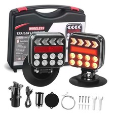 Wireless Trailer Lights Magnetic, Rechargeable LED Tow Light Kit with