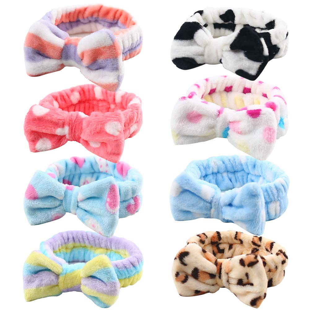 8Pack Soft Spa Headbands for Women Skincare Washing Face Makeup