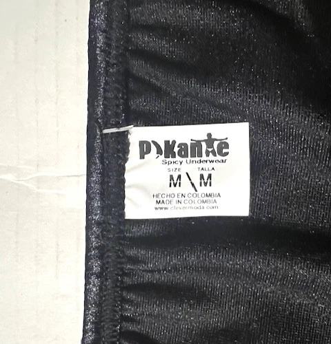 全新 PIKANTE 男式黑色缎面矩阵运动比基尼内裤 尺寸 M — 第 4/4 张图片