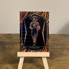 🔥2020-21 Panini Select #168 Elijah Hughes Premier Level Tiger Strips Prizm🔥