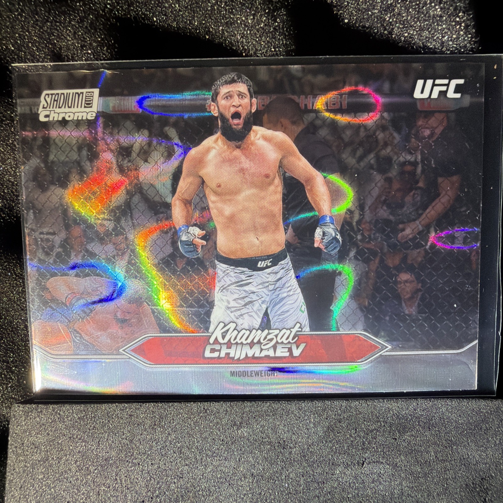2025 Topps Stadium Club UFC - Chrome Khamzat Chimaev #C-90 Lava Refractor