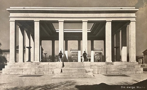 WW2 GERMAN HONOR TEMPLE w/ PROTECTION SQUAD GUARDS MUNICH FDC PHOTO POSTCARD