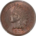 1905 PCGS MS63 BN Choice BU Indian Cent - Nice Luster, Some Red, Original!