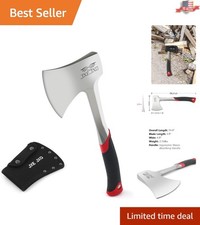 Heavy-Duty 14.4" Hatchet with Full Tang Design Nylon Sheath for Outdoor Use
