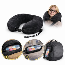 Travel Neck Pillow Memory Foam Convertible Airplane Head Support Portable