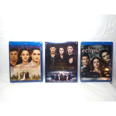 (3) The Twilight Saga ''Eclipse,'' Breaking Dawn Part 1, Part 2 DVD's - SEALED!