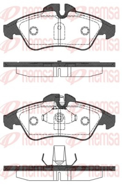 Bremsbelagsatz Scheibenbremse Remsa 0578.10 FüR 28 2DA 46 Vw Lt 2DH 2DD 35 2 Bus-image