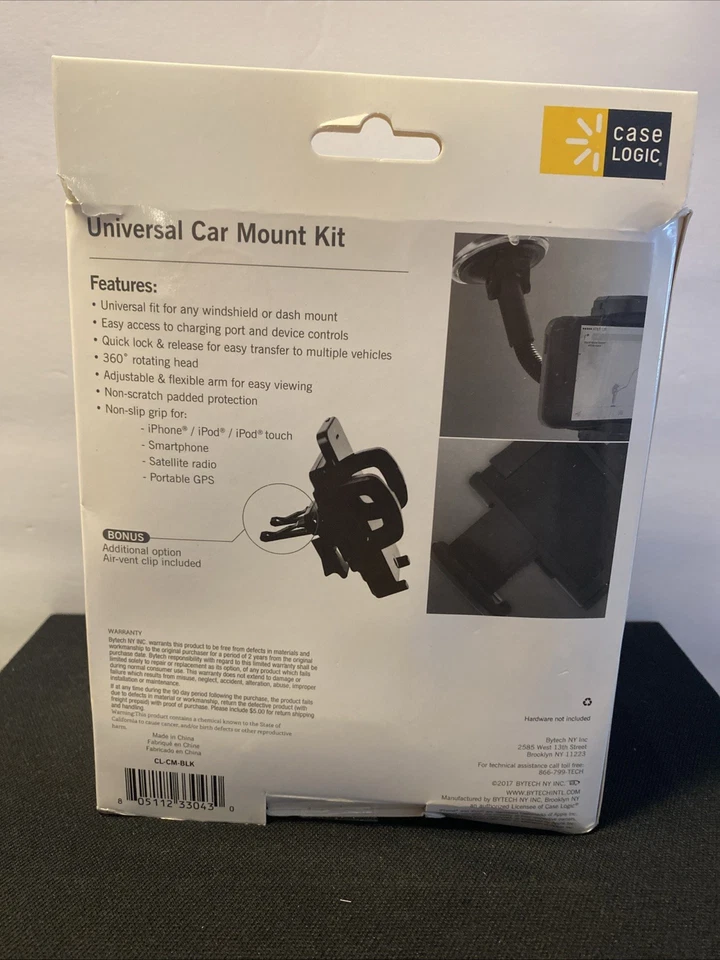 Case Logic Universal Car Mount Kit Cell Phone Suction and Air Vent Clip - Image 2 of 4