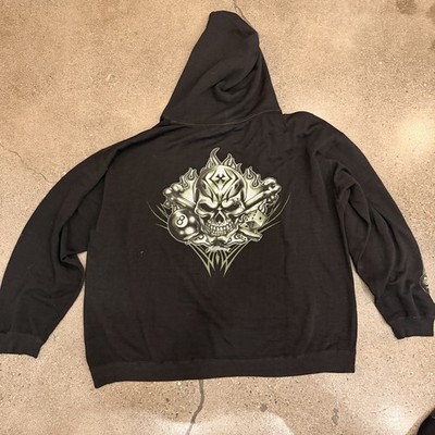 Y2K Bullhead Skull / Flame Hoodie size XXL in Men