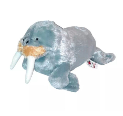 GANZ Webkinz Gray Walrus Plush Stuffed Animal Toy No Code 9''