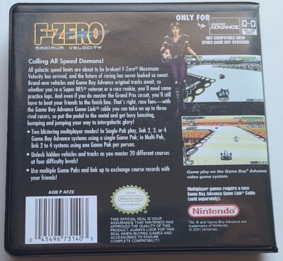 F-Zero Maximum Velocity FZero CASE ONLY Game Boy Advance GBA
