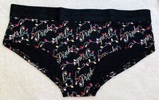 Victoria Secret PINK Christmas Lights Print Hipster Hiphugger Panty XLarge NWT