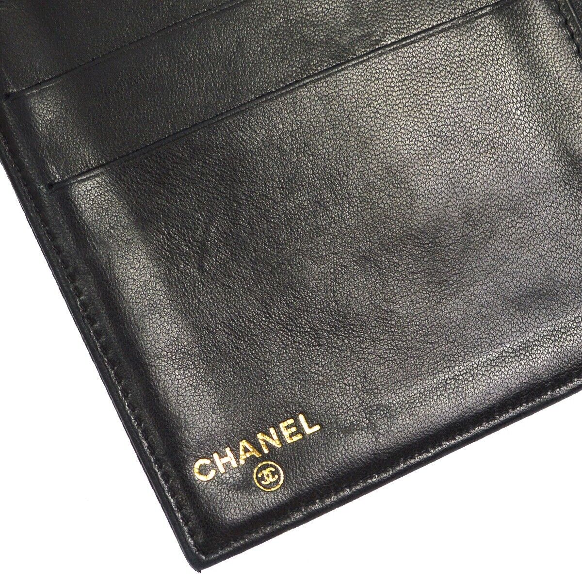 CHANEL 黒 財布 Chanel Round Zipper Long Wallet Matelasse Zippy Black Coco