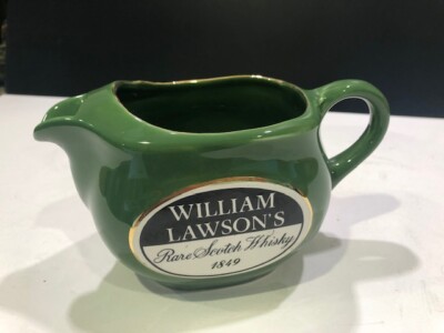 Vintage William Lawson's Rare Scotch Whisky Pitcher France 1849 Green
