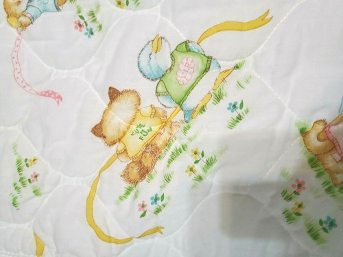 Hand Made Shirt Tales Quilt Blanket Raccoon Beaver Penguin Bear 43" X 33 1/2 - Picture 2 of 11