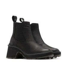Women’s Sorel High-Line Chelsea Boot in Black/ Sea Salt size 11​