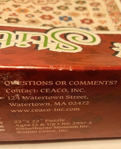 Ceaco Hexagon Medallion Quilt 750 Piece Puzzle #2937-2 "A Stitch In Time" - Picture 9 of 12