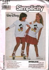 8461 Vintage Simplicity Sewing Pattern Girls Boys Pull on Shorts Skirt Knit Top