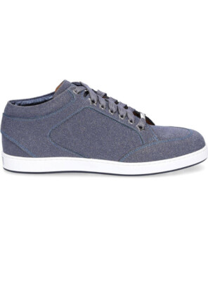 美品 JIMMY CHOO MIAMI 36.5 JIMMY CHOO Miami Glitter Platform Sneakers Navy Color Sne 36.5 NEW