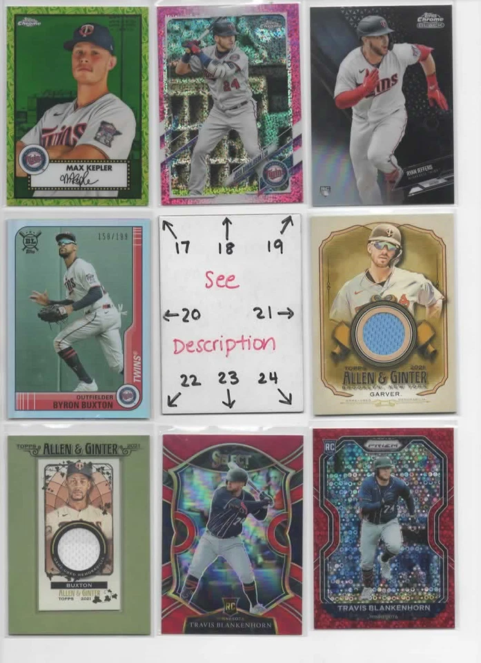 NEW Minnesota Twins U-PICK Serial #'d JERSEY AUTO Rookies BUXTON MAUER BERRIOS - Image 3 of 4