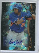 Dominic Smith 2014 Bowman Sterling Black Atomic Refractor Autograph Rookie #7/10