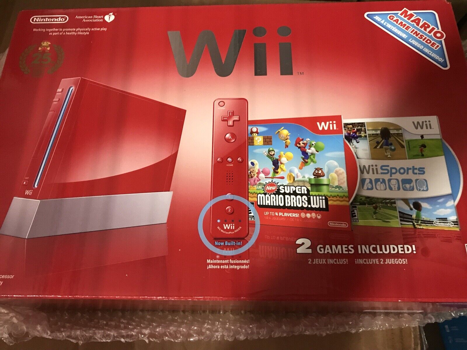 Nintendo Wii New Super Mario Bros. Pack Red Console (RCLSRAAK) for sale  online