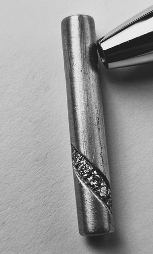 BASTIAN INVERUN 925 Silber Designer Anhänger Säule Stab mit 5 Brillanten RARITÄT