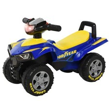HOMCOM Goodyear Baby Quad Ride-On Walker w/ Lights Horn Storage 18-36 Months