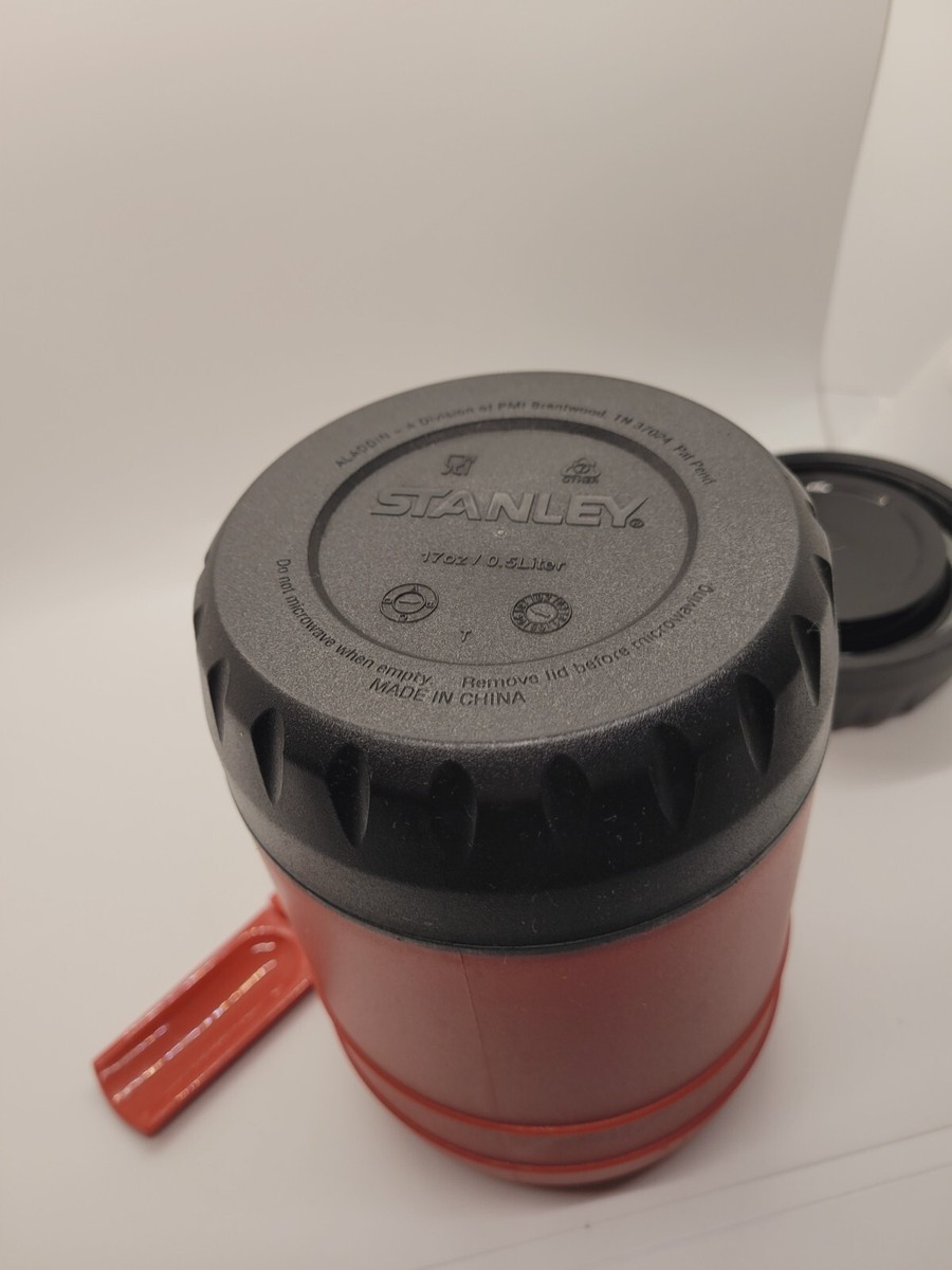 Stanley 17oz Red and Black Insulated Food Mug w/ Spoon in Lid | eBay 