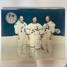 Apollo 10 Moon Lunar Module Mission Astronaut Crew- Vintage Large Photograph