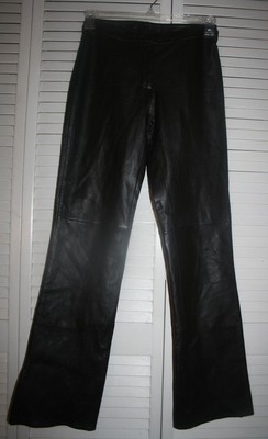 NWOT Womens Sz 6 Hudson Outerwear Real Leather Pants 100/% Genuine Brown Red