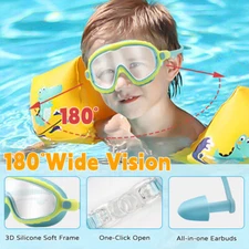 Swimming Goggles Mirror Clear Anti-UV Anti-Fog Swim Glasses For Kids girls 3-12