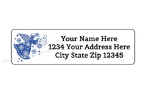 30 BLUE ANGEL CHRISTMAS PERSONALIZED RETURN ADDRESS LABELS 1 in X 2.625 in