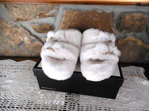 New J SLIDES BROOKE SHEEP SHEARLING PLATFORM SLIDES SLIPPERS White SIZE 8  NIB J/ | eBay
