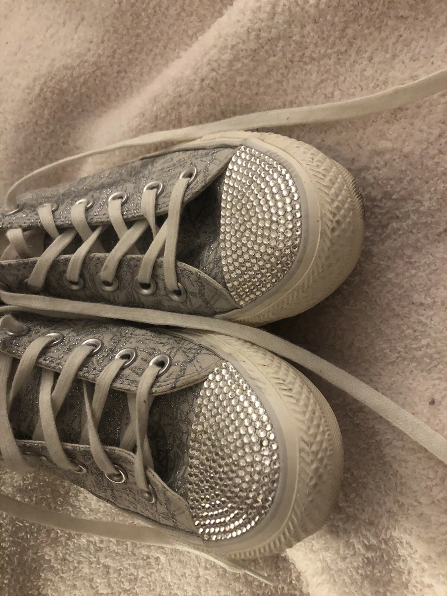 Silver converse cheap size 6