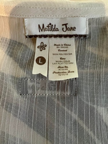 Hippie Retro Boho Tunic Tank Cool Top Sheer Sleeveless Blouse L NEW - Picture 4 of 7