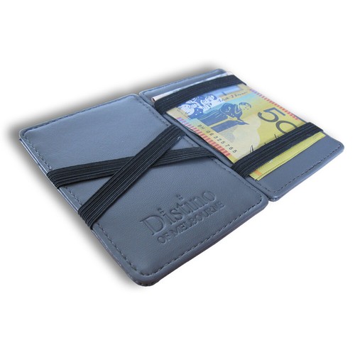 Wallet - Mens Magic Flip Wallet by Distino - 100% Genuine Men's Leather Slim - Photo 11/12