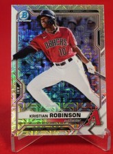 Kristian Robinson Mojo Refractor Bowman Chrome 2021 Baseball Card #BCP-158 