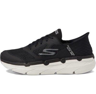 Men's Shoes SKECHERS Max Cushioning Slip-Ins Black White Memory Foam Size 7 Men