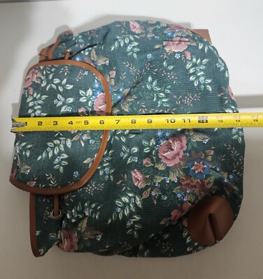 vintage 1994‎ Avon Garden Tapestry shoulder bag green floral pattern VTG Avon Garden Tapestry Shoulder Bag 1994 Green Floral Brown  main image 4