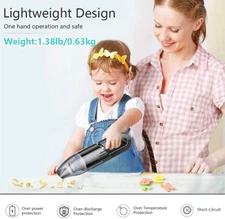 Mini Portable Car Vacuum Cordless,Small Handheld Vacuum for Quick Cleaning,Ha...