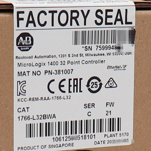 New Sealed AB 1766-L32BWA /C Micrologix 1400 32 Point Controller 1766-L32BWA - Picture 1 of 4