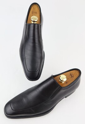 Magnanni Dominguez Apron Toe Loafers 10.5 D Black Leather  display picture 2