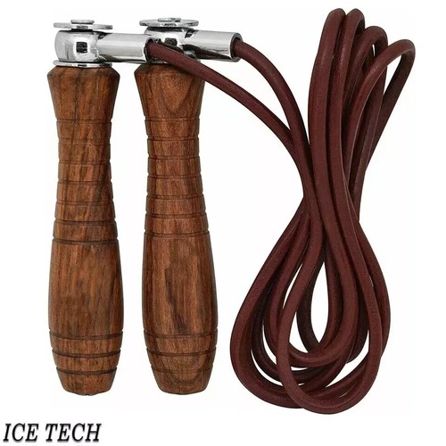 "Profi Leder Springseil mit Holzgriffen – Boxen, Seilspringen, Speed Rope - Bild 6 von 8