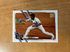 2021 Topps Series 2 - Lewin Diaz - #417 SP Image Photo Variation MARLINS