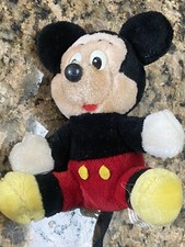 Vintage Small Worn Mickey Mouse Walt Disney World Plush Stuffed Animal Rare