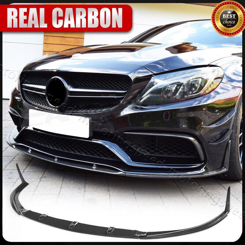 REAL Carbon Fiber Front Bumper Lip for Mercedes Benz W205 C205 C63  Coupe 15+