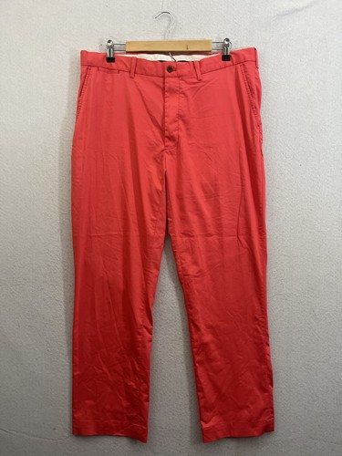 Polo Ralph Lauren Classic Chino Golf Pants Mens Sz 36x30 Flat Front Red Coral