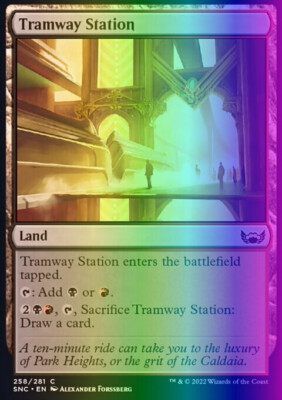 MTG Magic the Gathering Tramway Station (258/547) Streets of New Capenna LP FOIL